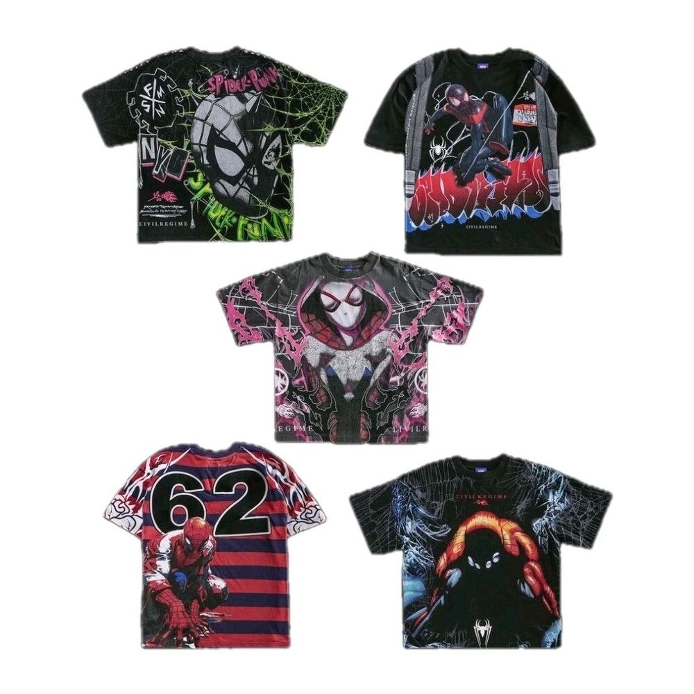 NWT Civil Regime X Spider-Man 199X SBS Medium OVERSIZED T-Shirt Box Set Limited